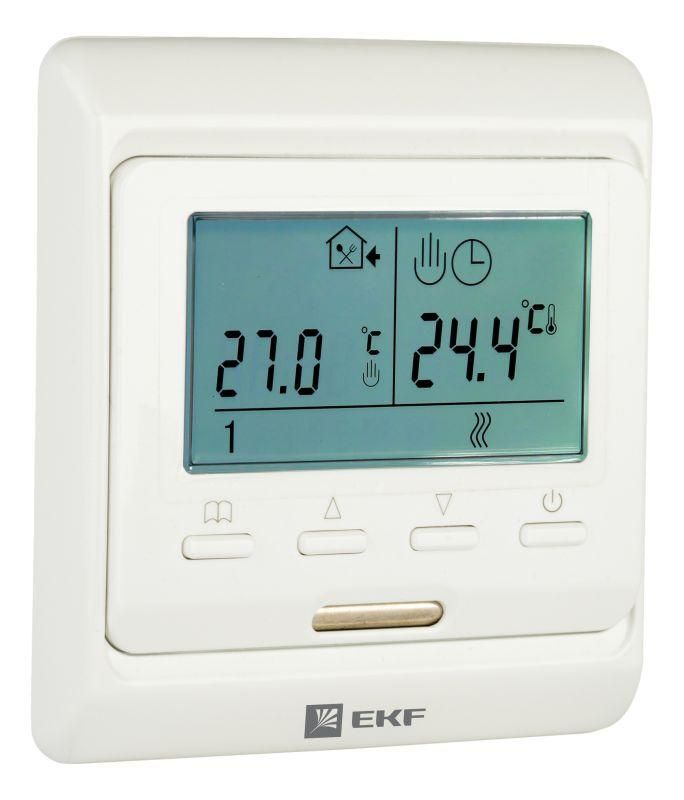 Термостат программируемый ETT-1 (HW-500; RTC 51.716; R51XT; ST-16) 3.6кВт 16А для теплых полов датчик пола; датчик возду