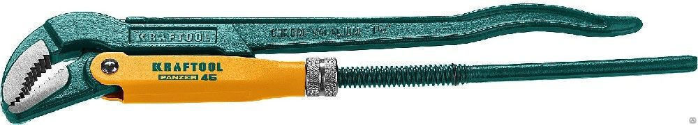Ключ трубный, изогнутые губки PANZER-45, №2 KRAFTOOL