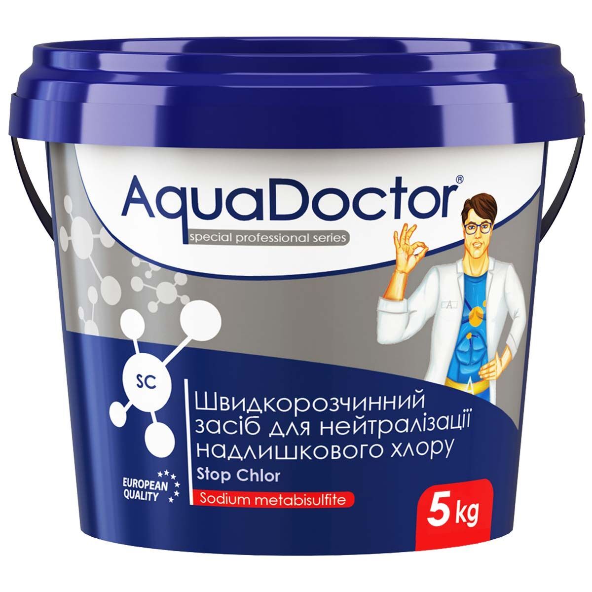 Химия для басейна AquaDoctor SC Stop Chlor - 5 кг
