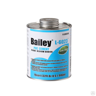 Bailey Клей для труб ПВХ Bailey L-6023 946 мл #1