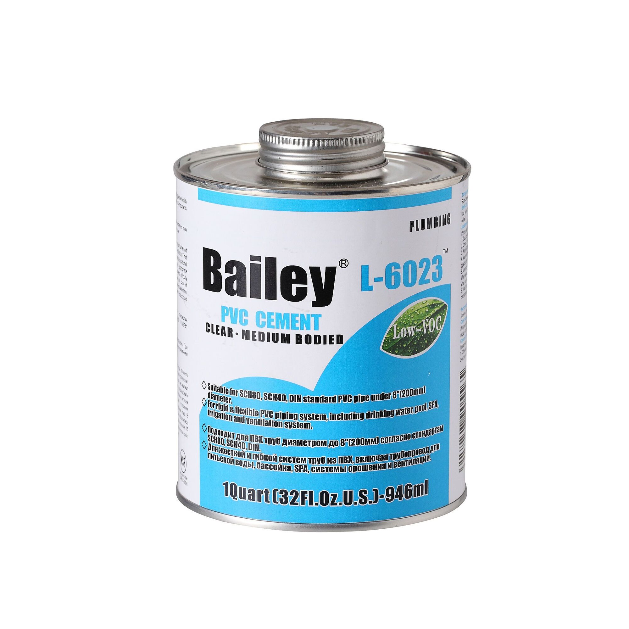Клей для труб ПВХ Bailey L-6023 946 мл 1