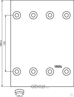 Накладки тормозные 19574 BPW, Gigant 300x200 #1