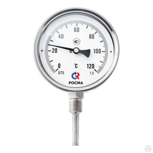 Термометр биметаллический коррозионностойкий БТ-52.220(0-350C)G1/2.250.1,5 