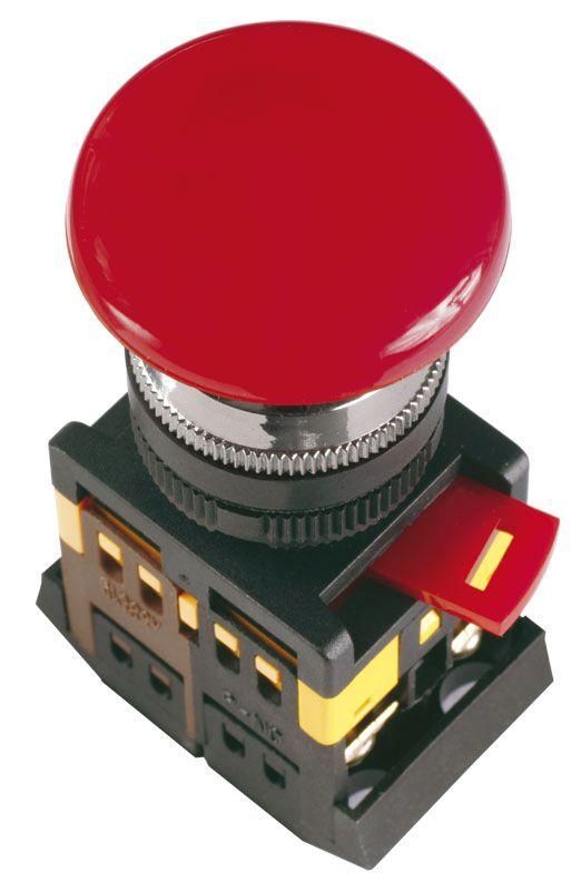 Кнопка «Грибок» AEAL-22 d22мм 1з+1р 240В с фиксацией красн. IEK BBG60-AEAL-K04