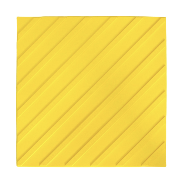 Плитка тактильная ПВХ для внутренних помещений, желтая, риф 4