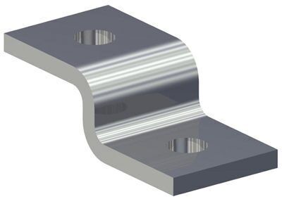 Пластина крепежная стальная перфорированная FZF 21 FUS 3D фланцы