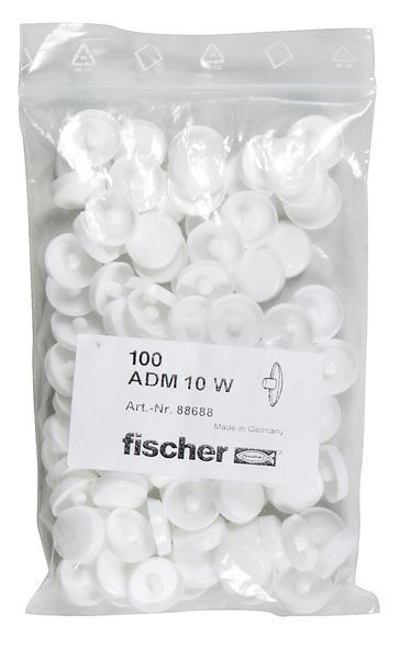 Декоративный белый колпачок fischer ADM 10 W, 15 мм Fischer