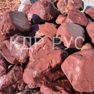 Бутовый камень Яшма (красная) галтованный 150-300мм 