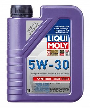Синтетическое моторное масло Liqui Moly Synthoil High Tech 5W-30, CF/SM C3, 9075/20957 (1л)